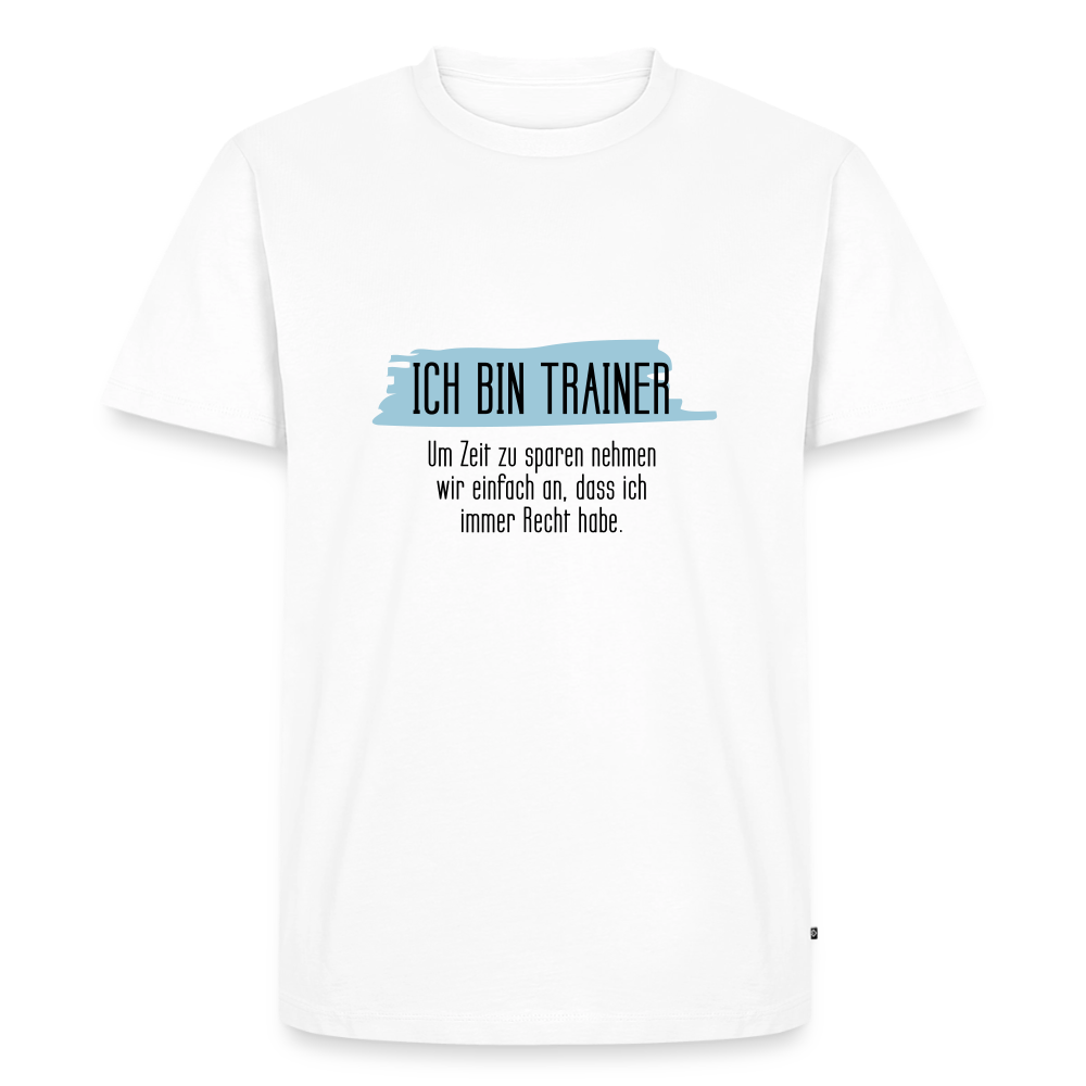 Premium T-Shirt "Trainer" - Weiß