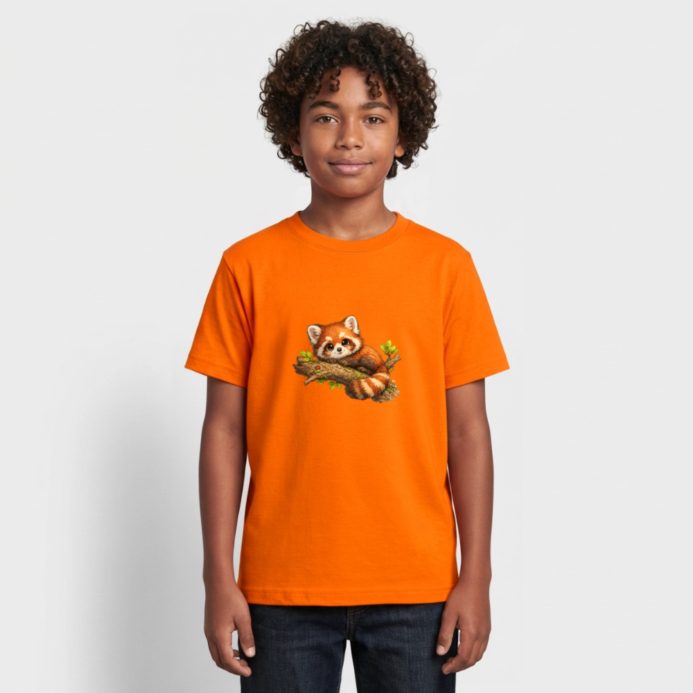 Teenager T-Shirt "Kleiner Panda" - Orange
