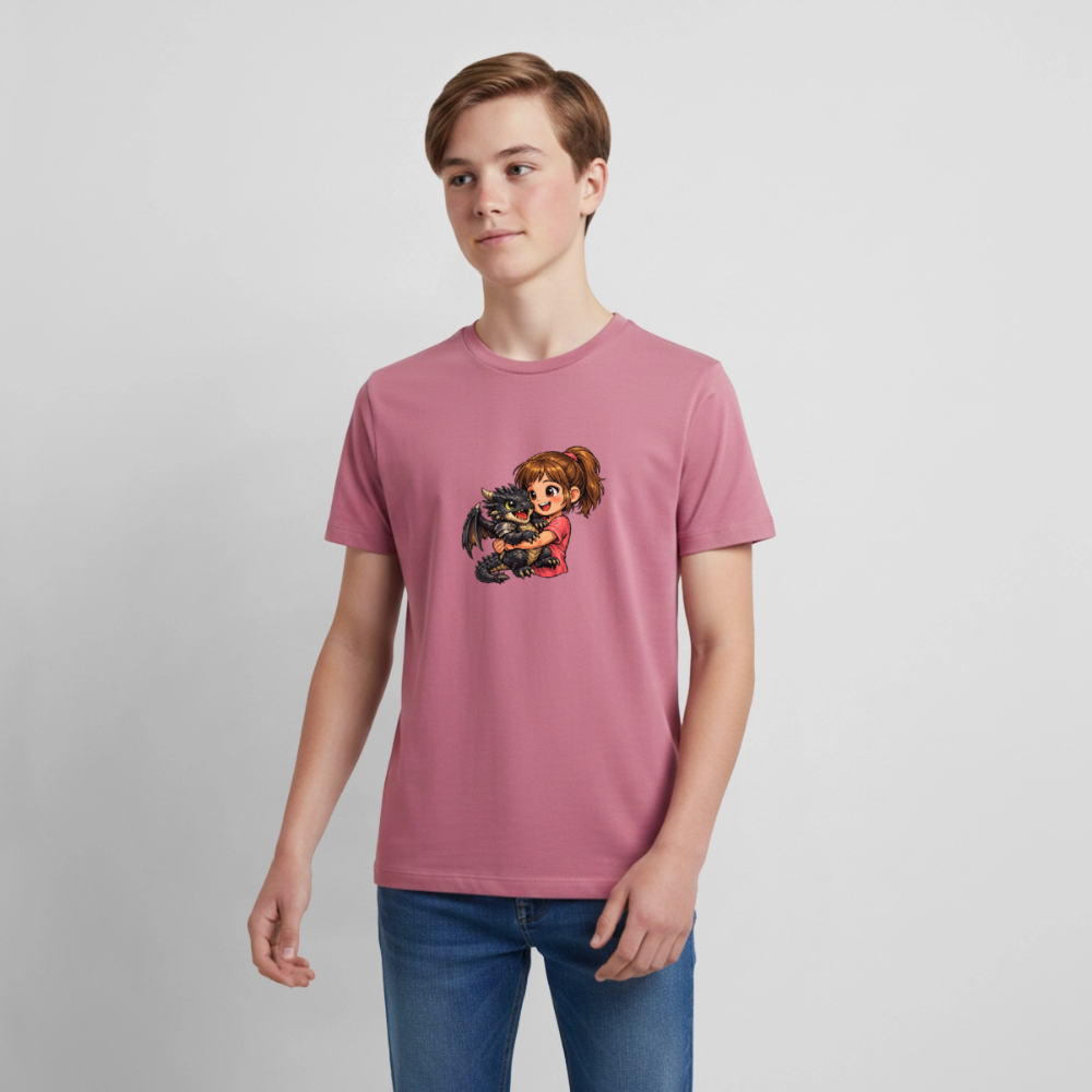 Teenager Premium T-Shirt "Drache" - Mauve