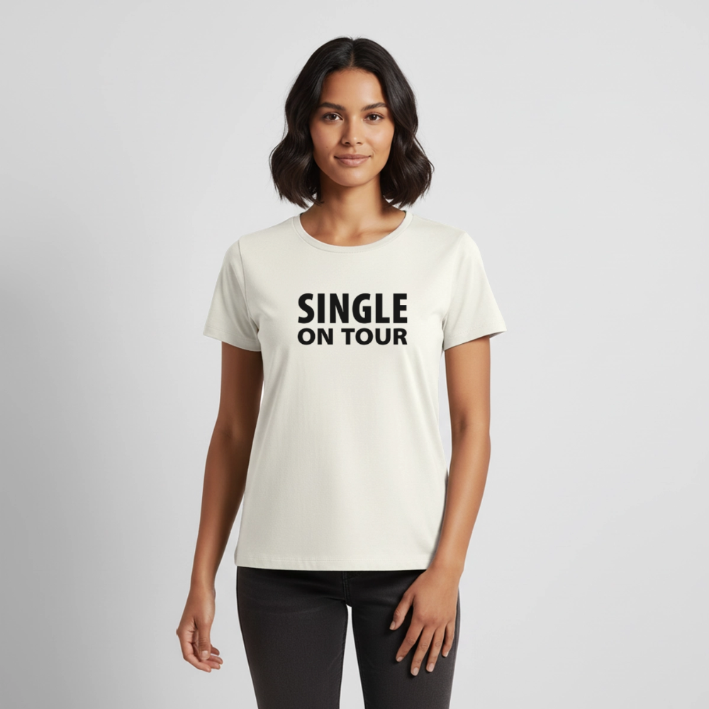 Premium T-Shirt "Single on Tour" - Naturweiß