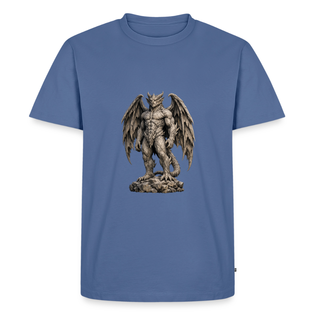 Premium T-Shirt "Gargoyle stehend" - Taubenblau