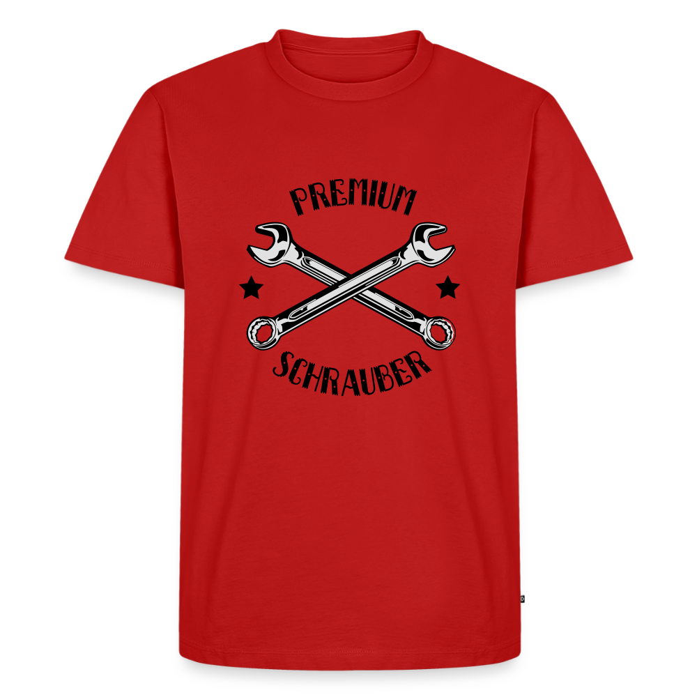 Premium T-Shirt "Schrauber" - Rot