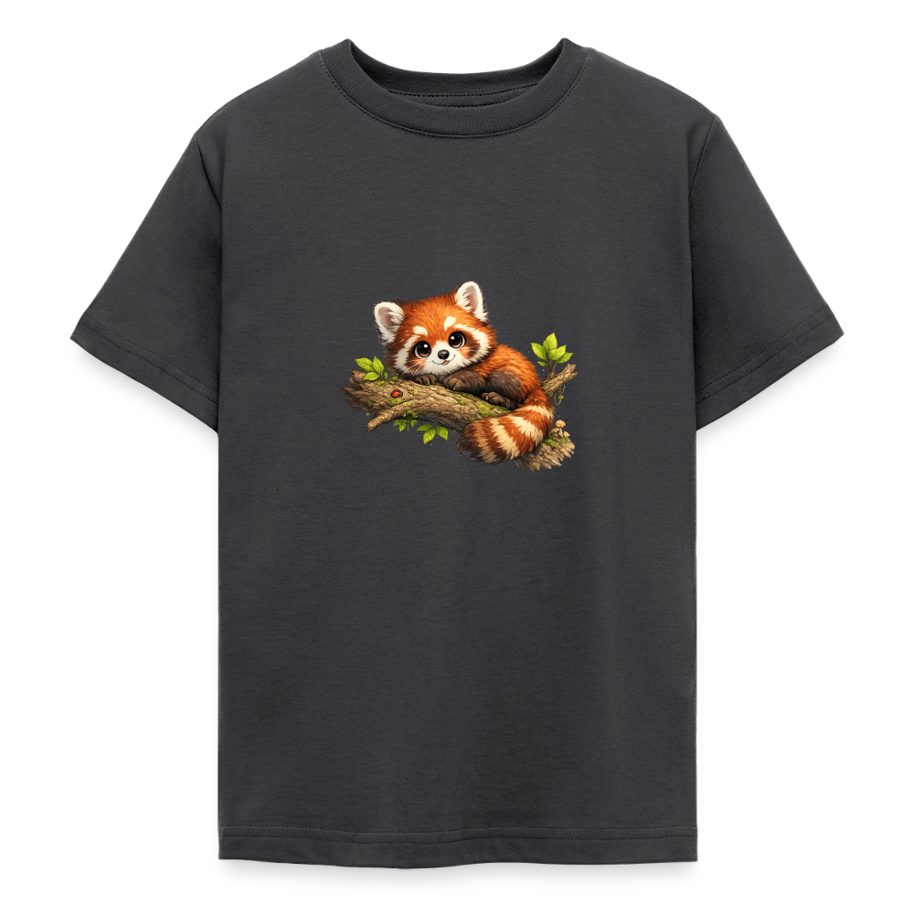 Teenager T-Shirt "Kleiner Panda" - Dunkelgrau