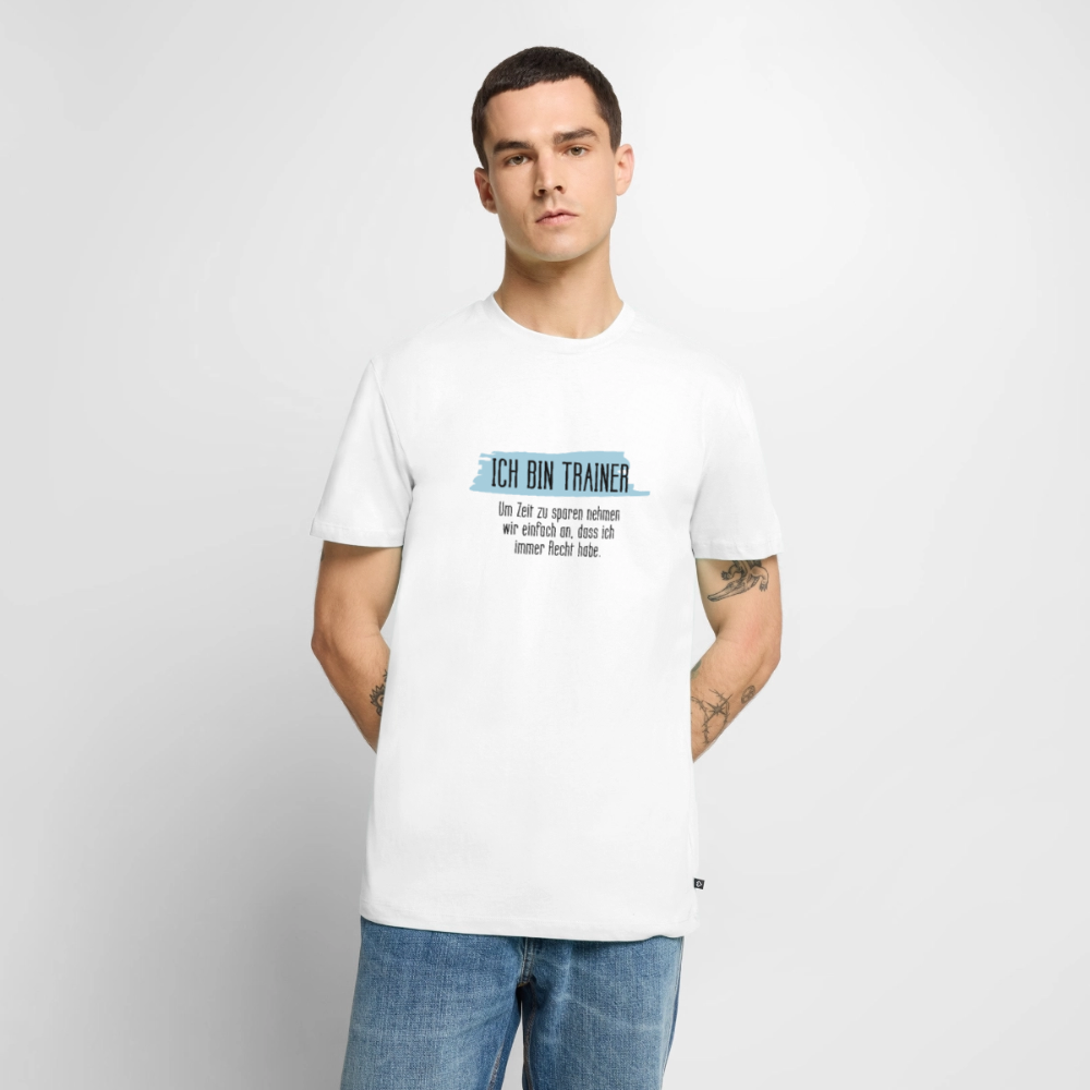 Premium T-Shirt "Trainer" - Weiß