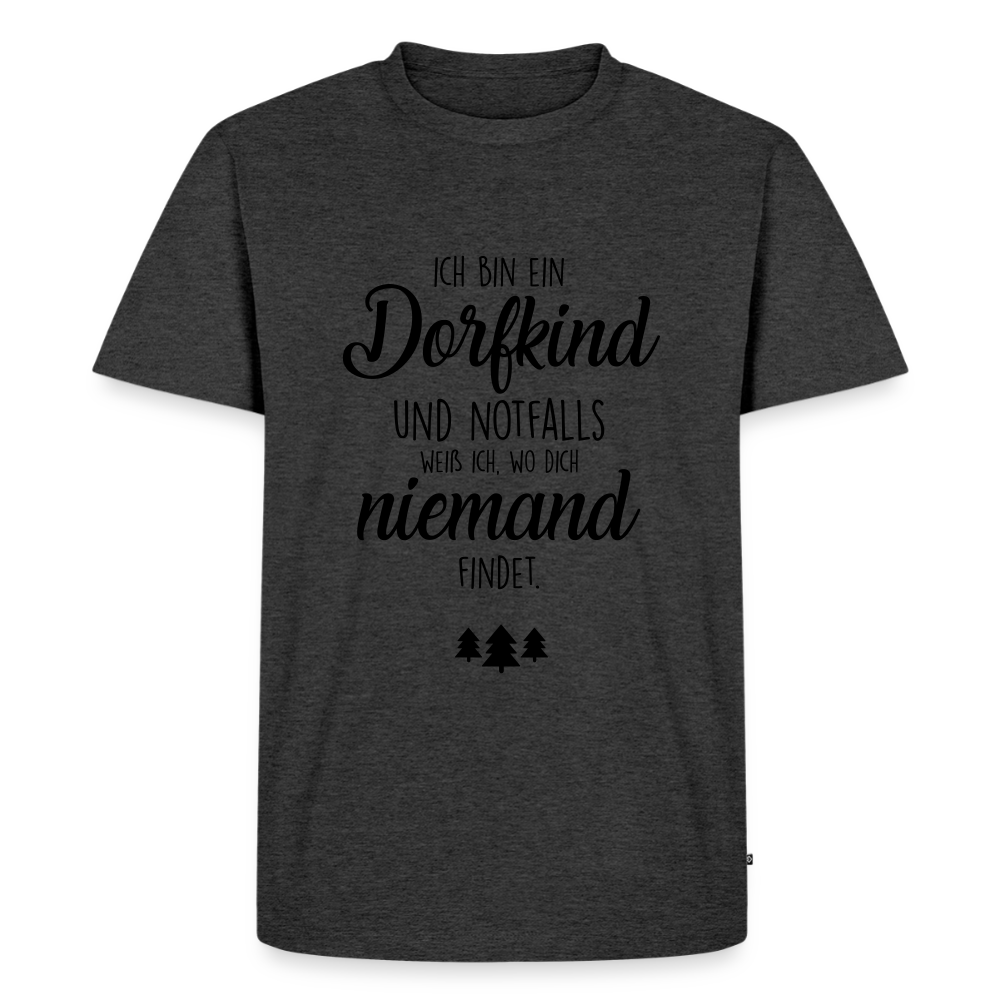 Premium T-Shirt "Dorfkind" - Anthrazit meliert