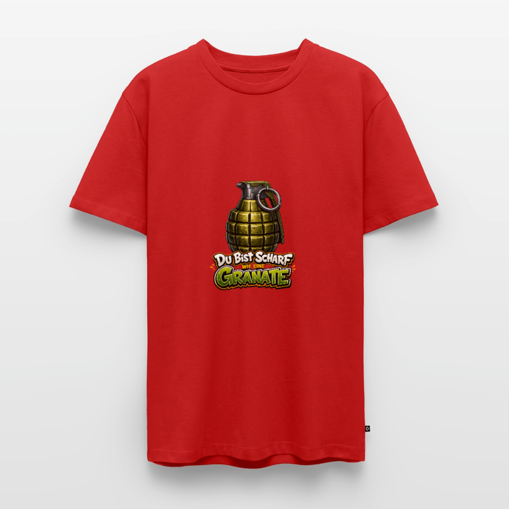 Männer Premium T-Shirt "Scharf wie eine Granate" - Rot