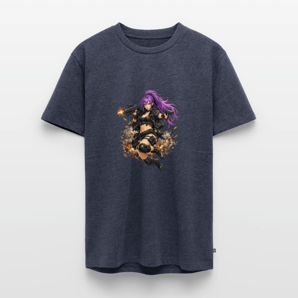 Männer Premium T-Shirt "Purple Lady" - Jeansblau 