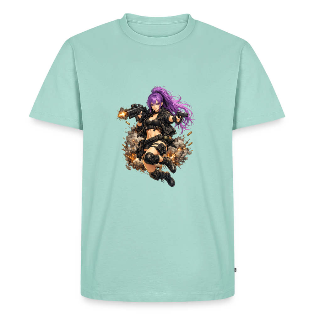 Männer Premium T-Shirt "Purple Lady" - Mint 