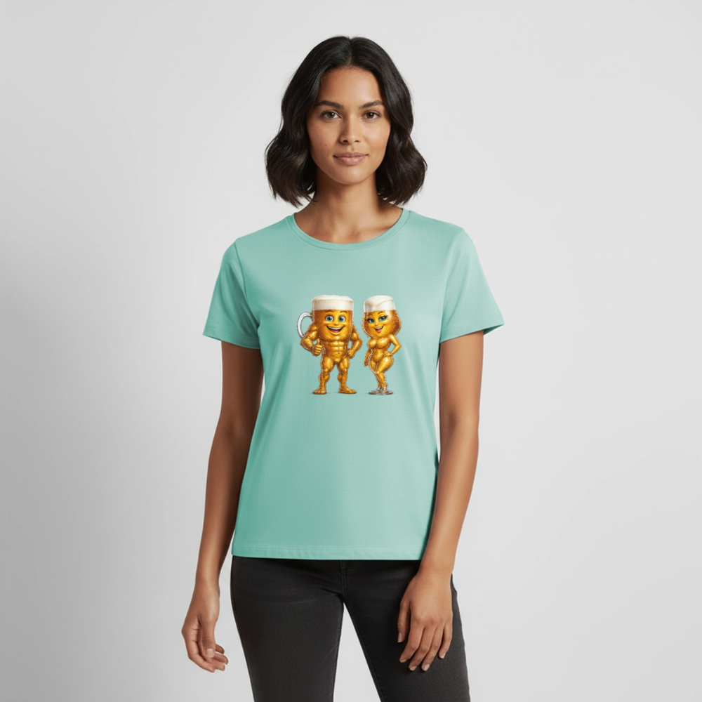 Premium T-Shirt "Bierpärchen" - Mint 