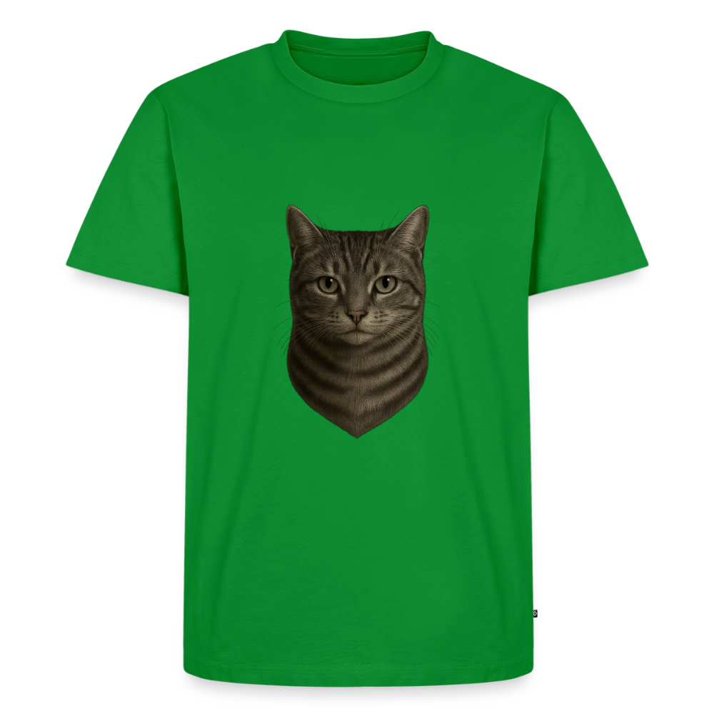 Premium T-Shirt "Katze" - Grün