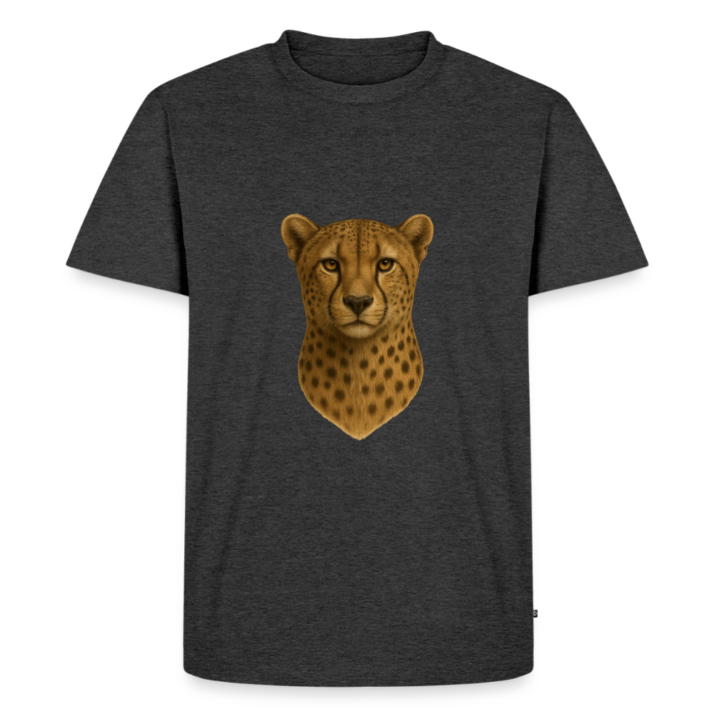 Premium T-Shirt "Gepard" - Anthrazit meliert