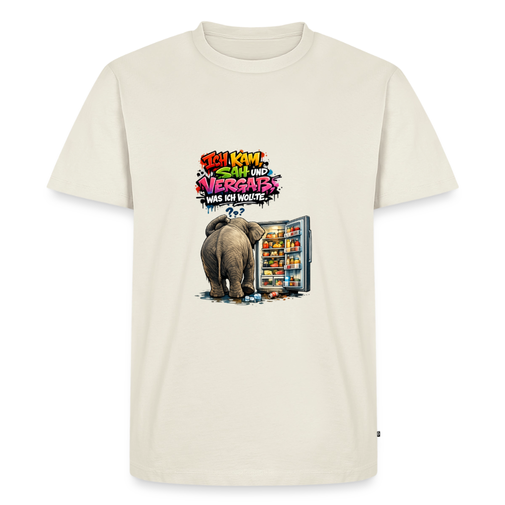 Premium T-Shirt "Ich kam,sah..." - Naturweiß