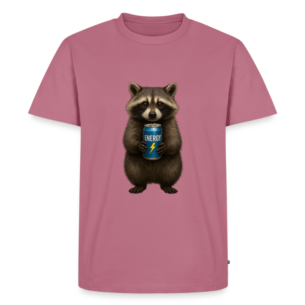 Premium T-Shirt "Energy Waschbär" - Mauve