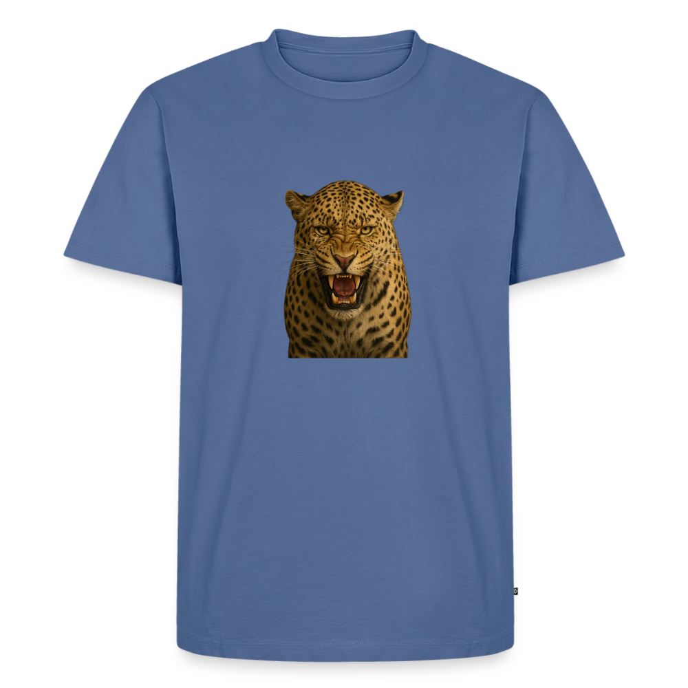 Premium T-Shirt "Jaguar" - Taubenblau