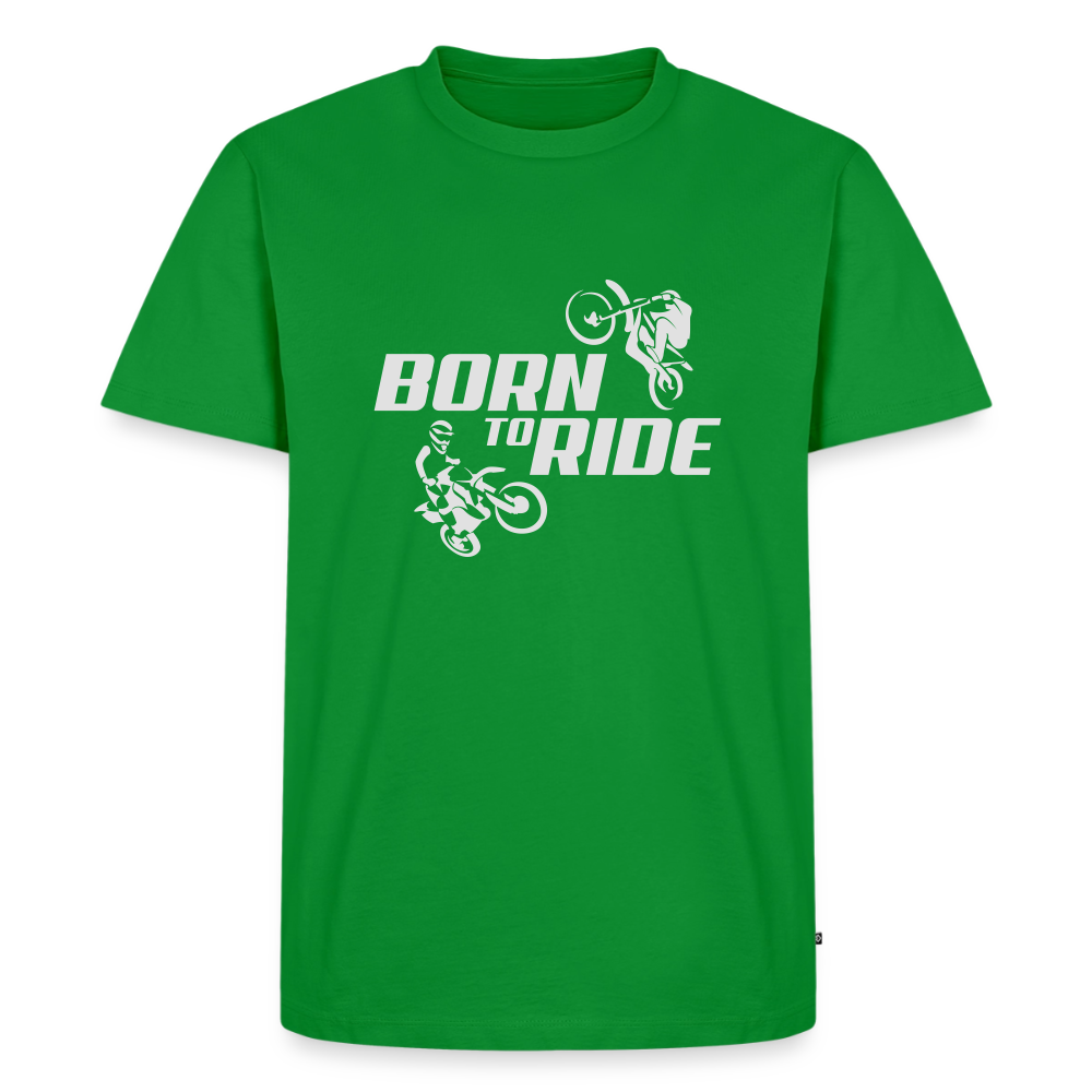 Premium T-Shirt "Born to Ride" - Grün