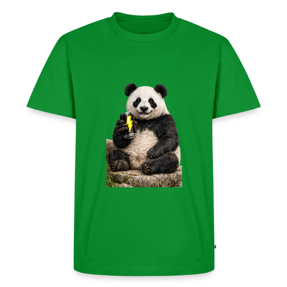 Premium T-Shirt "Panda Energy" - Grün