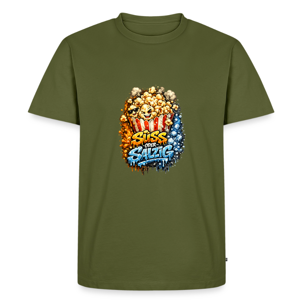 Premium T-Shirt "Süss oder Salzig - Khaki