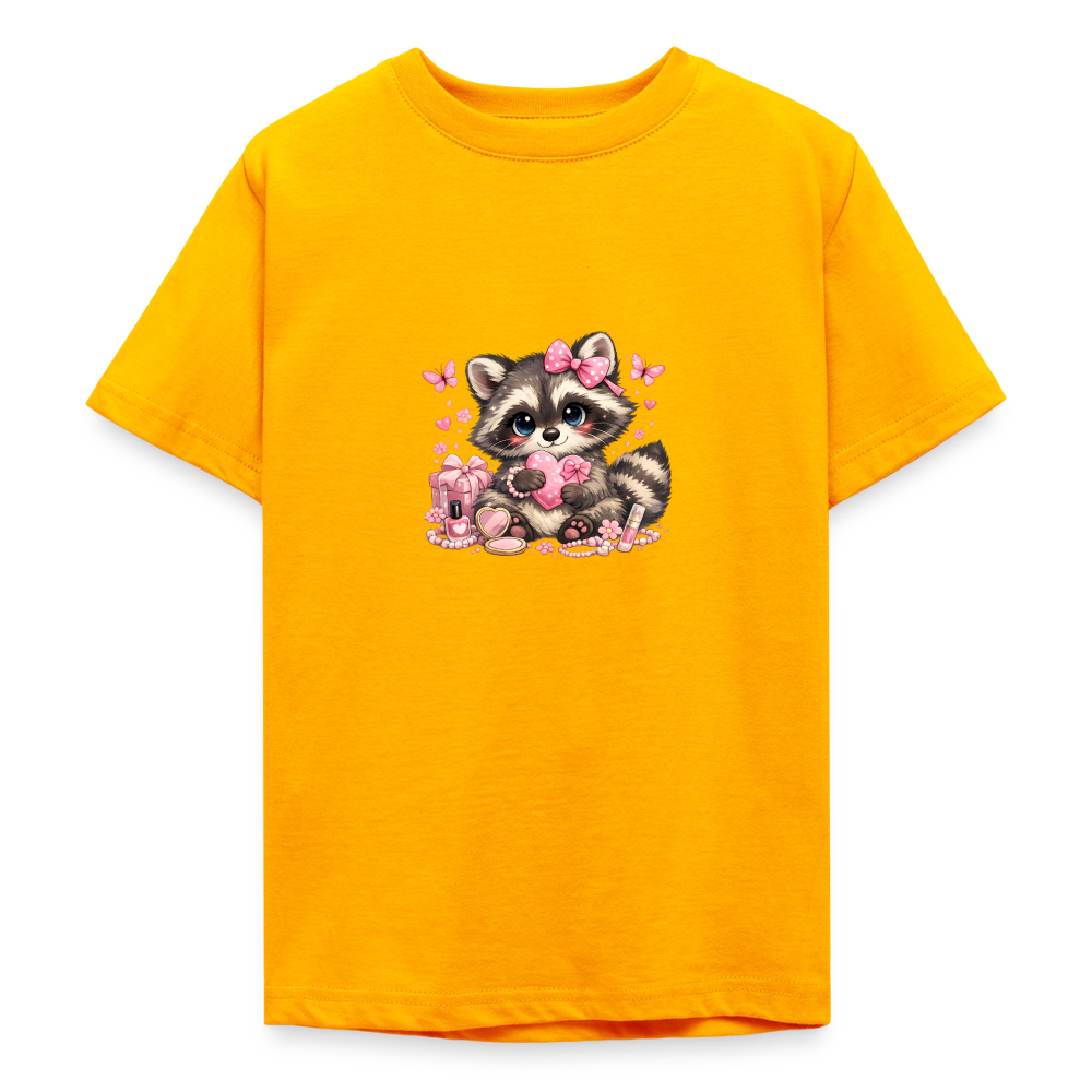 Teenager T-Shirt "Waschbär" - Gold
