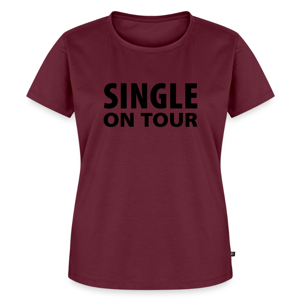 Premium T-Shirt "Single on Tour" - Burgunderrot