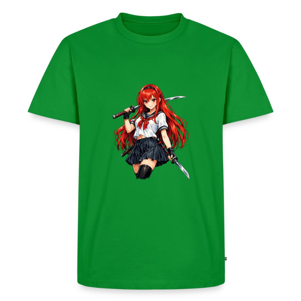 Premium T-Shirt "Anime Lady" - Grün