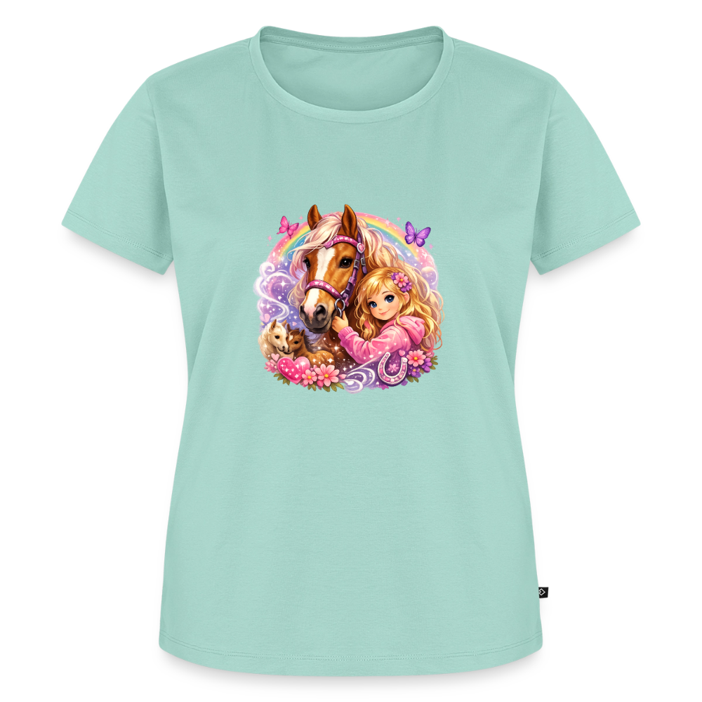 Premium T-Shirt "Pferd" - Mint 