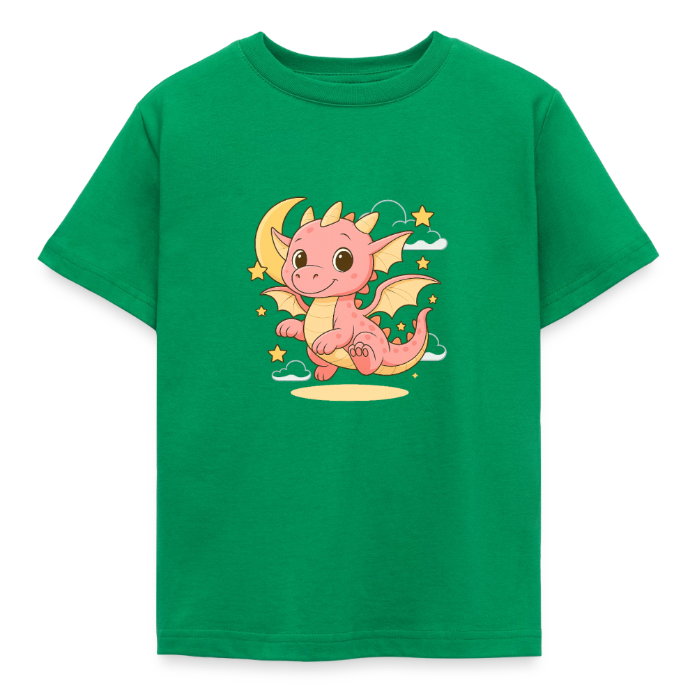 Kinder T-Shirt "Kleiner Drache" - Kelly Green