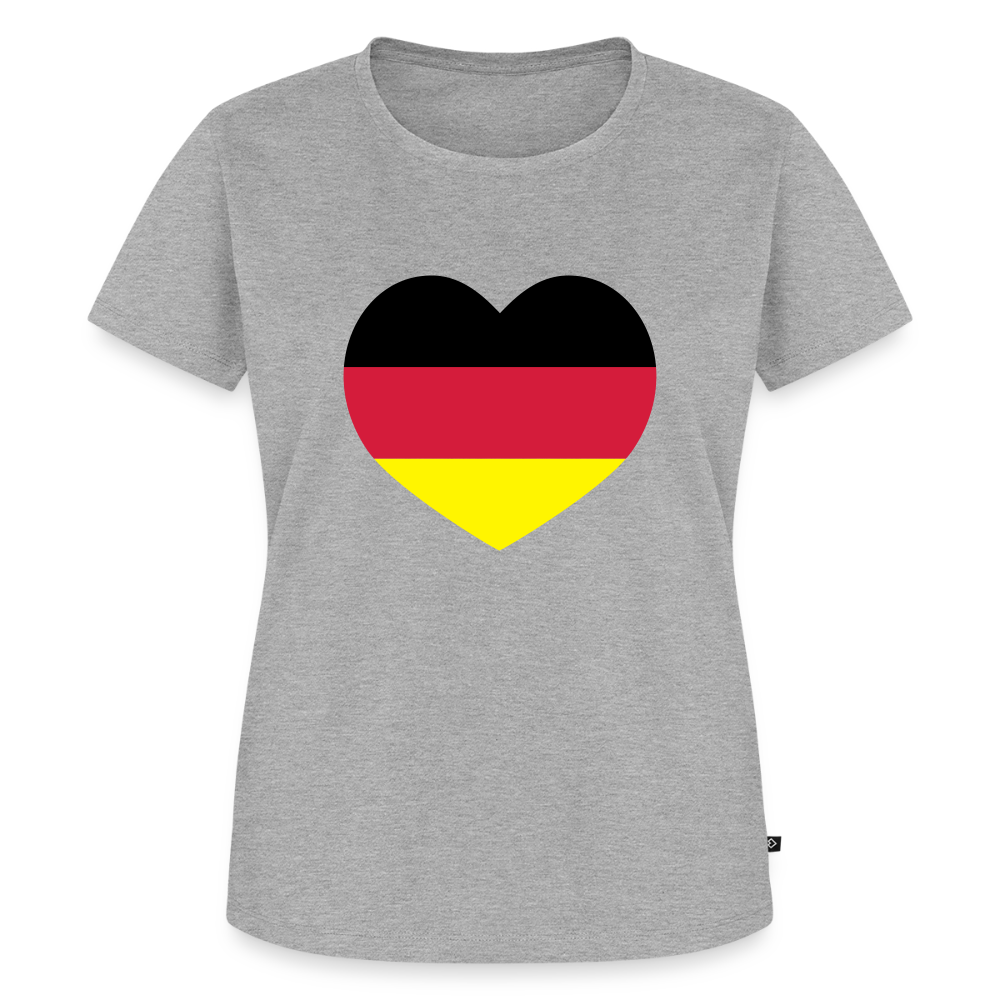 Premium T-Shirt "Herz" - Grau meliert