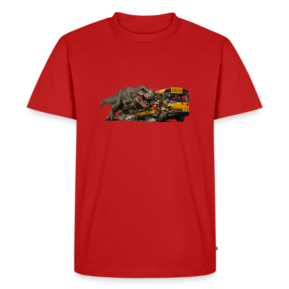Premium T-Shirt "T-Rex Crash" - Rot