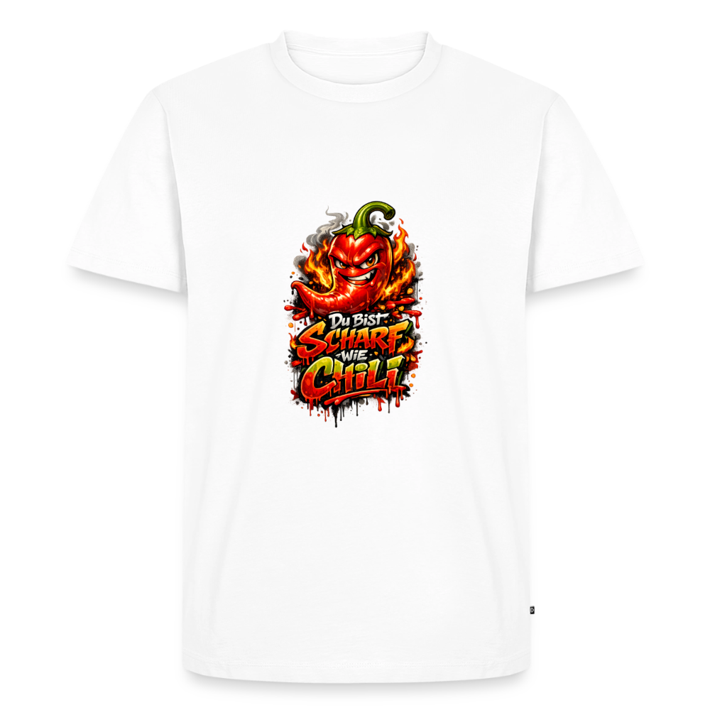 Männer Premium T-Shirt "Scharf wie Chili" - Weiß