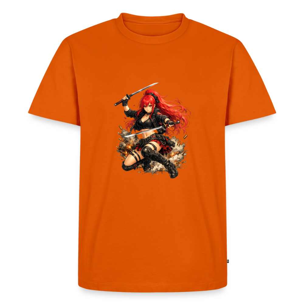 Premium T-Shirt "Anime Woman" - Orange 
