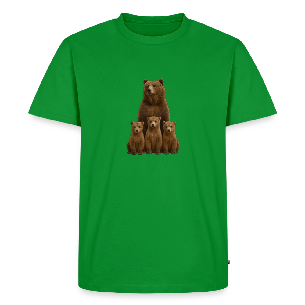 Premium T-Shirt "Grizzly Familie" - Grün