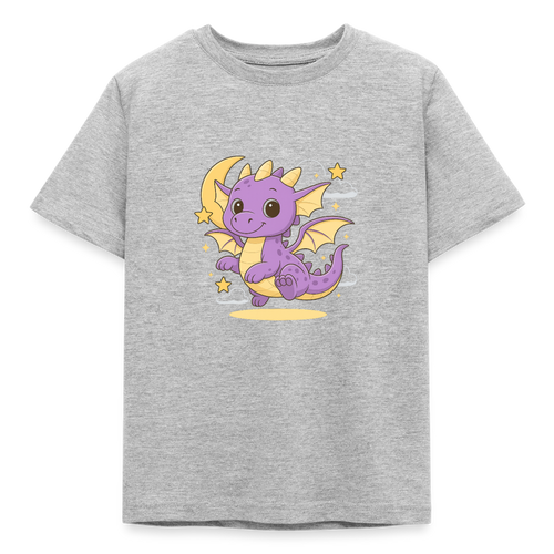 Kinder T-Shirt "Kleiner Drache" - Grau meliert