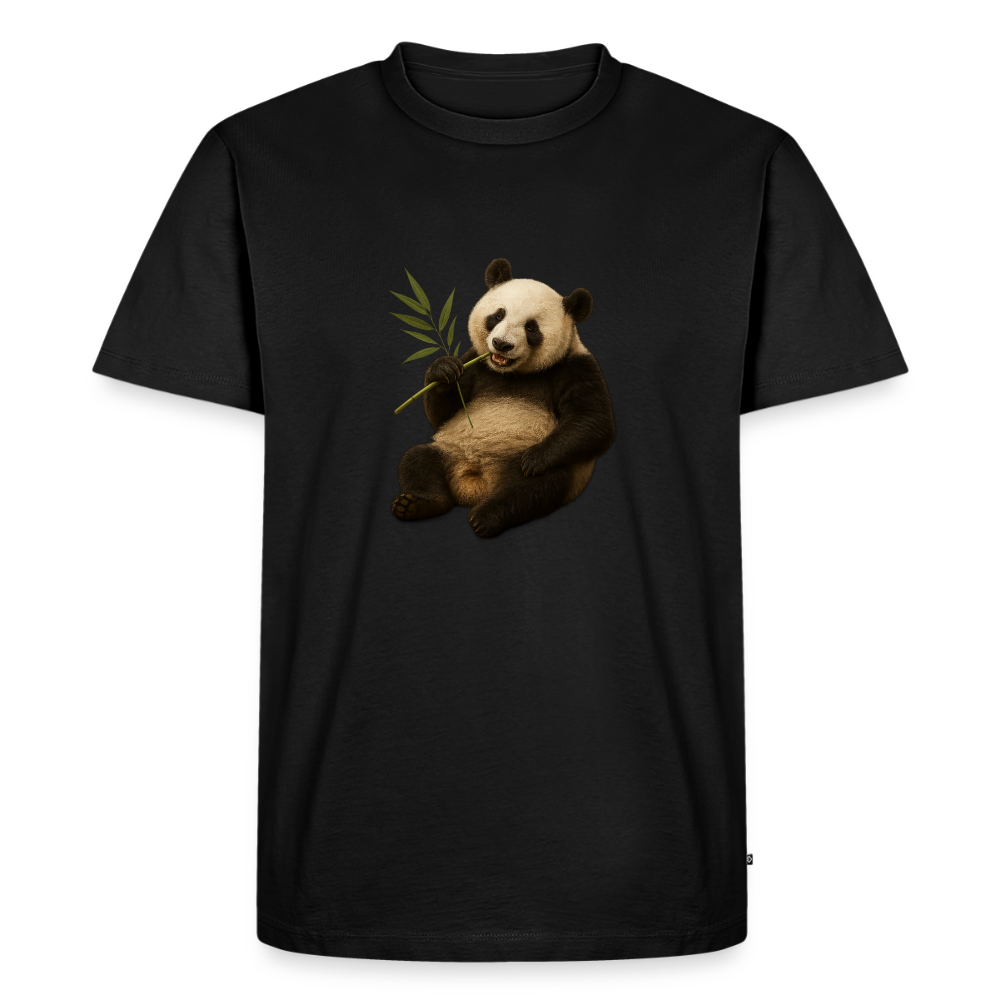 Premium T-Shirt "Panda" - Schwarz
