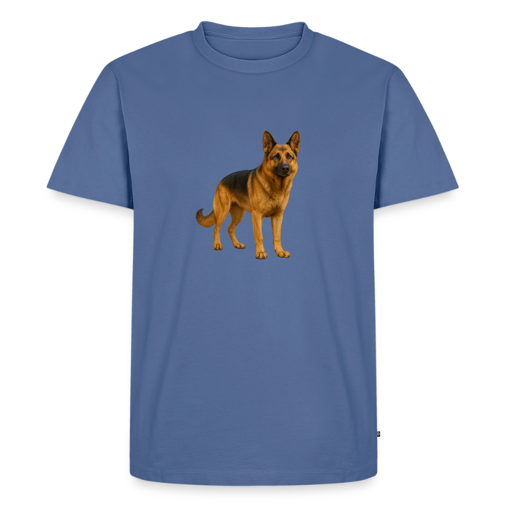 Premium T-Shirt "Schäferhund" - Taubenblau