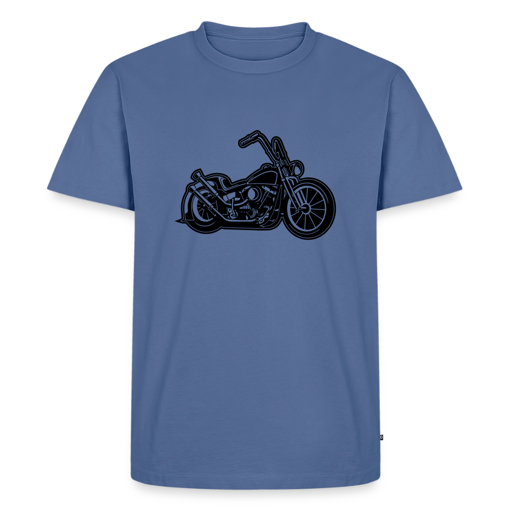Premium T-Shirt "Harley" - Taubenblau
