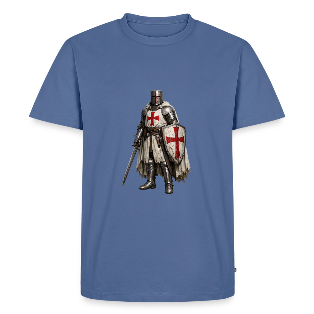 Premium T-Shirt "Kreuzritter" - Taubenblau