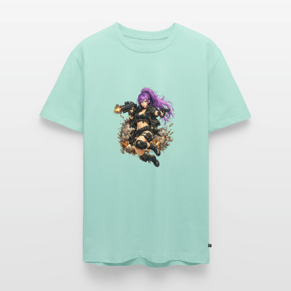 Männer Premium T-Shirt "Purple Lady" - Mint 