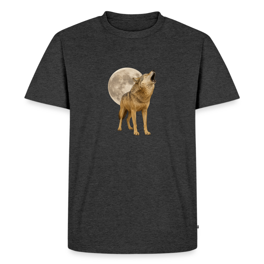 Premium T-Shirt "Vollmond" - Anthrazit meliert