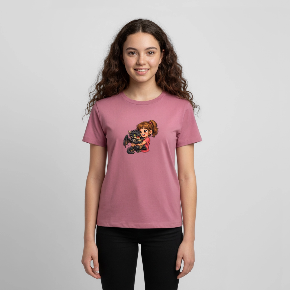 Teenager Premium T-Shirt "Drache" - Mauve