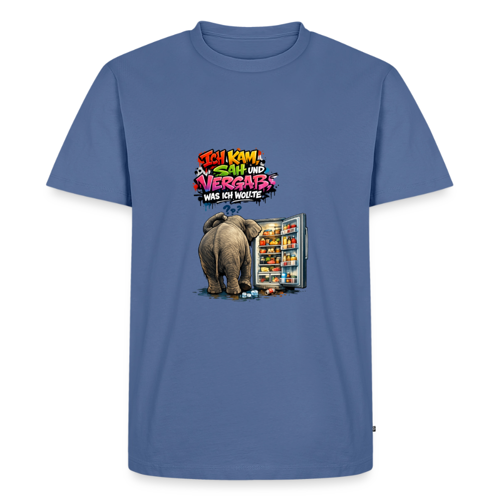 Premium T-Shirt "Ich kam,sah..." - Taubenblau