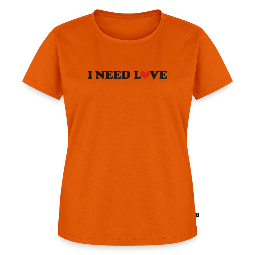 Premium T-Shirt "Need Love" - Orange 