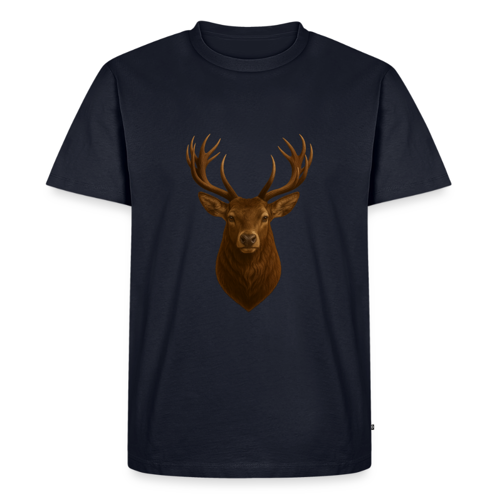 Premium T-Shirt "Hirsch" - Navy