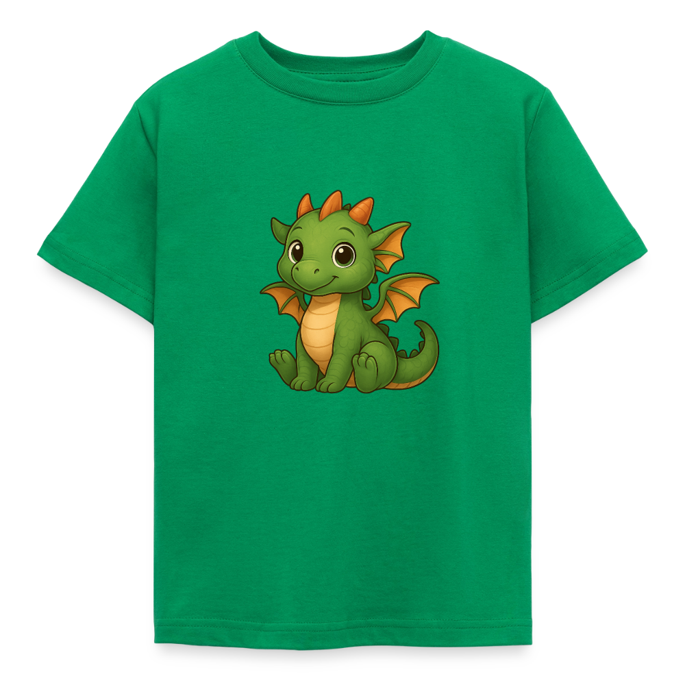 Kinder T-Shirt "Kleiner Drache" - Kelly Green