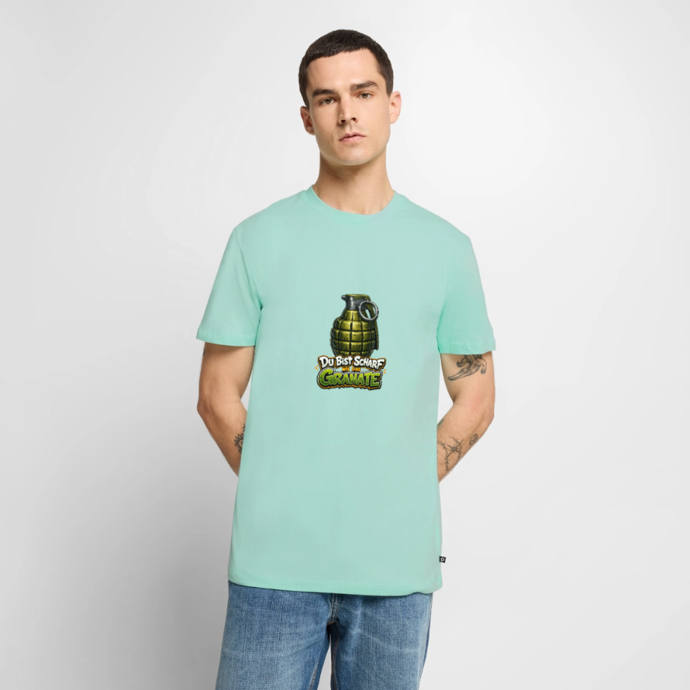 Männer Premium T-Shirt "Scharf wie eine Granate" - Mint 