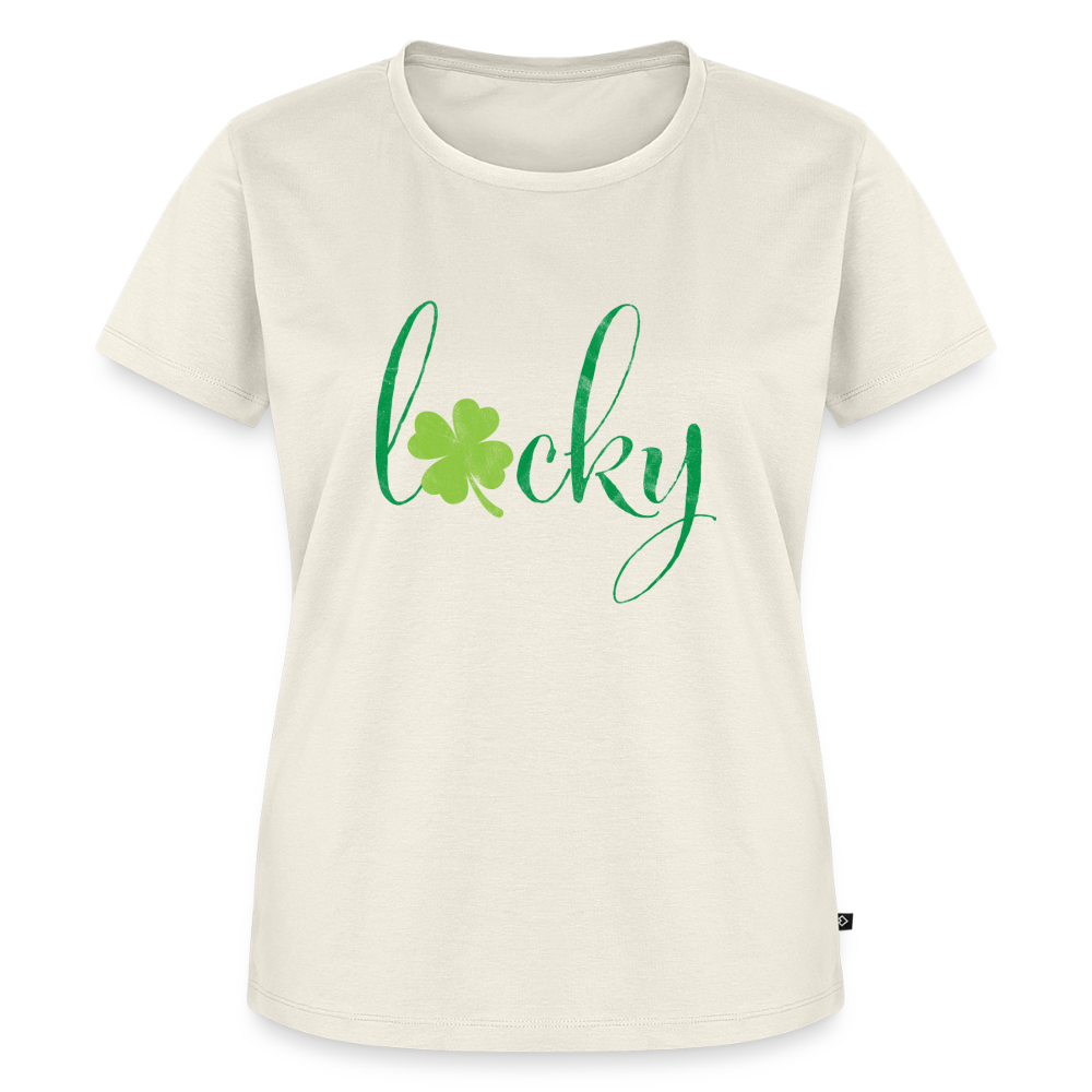Premium T-Shirt "Lucky" - Naturweiß
