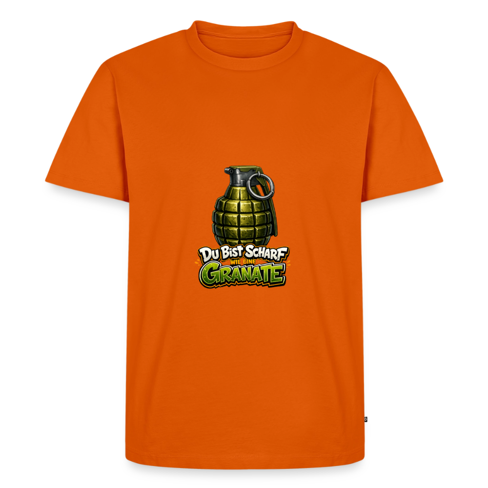 Männer Premium T-Shirt "Scharf wie eine Granate" - Orange 