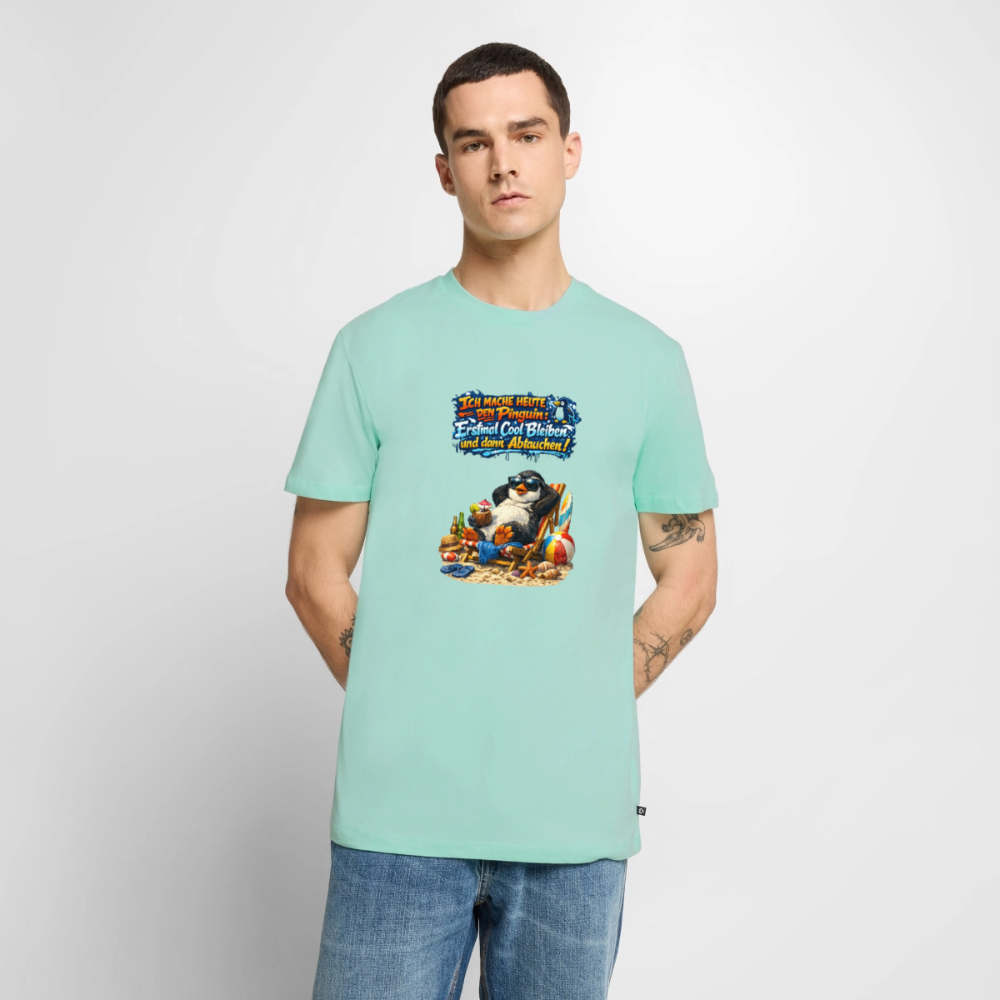 Premium T-Shirt "Cool bleiben" - Mint 
