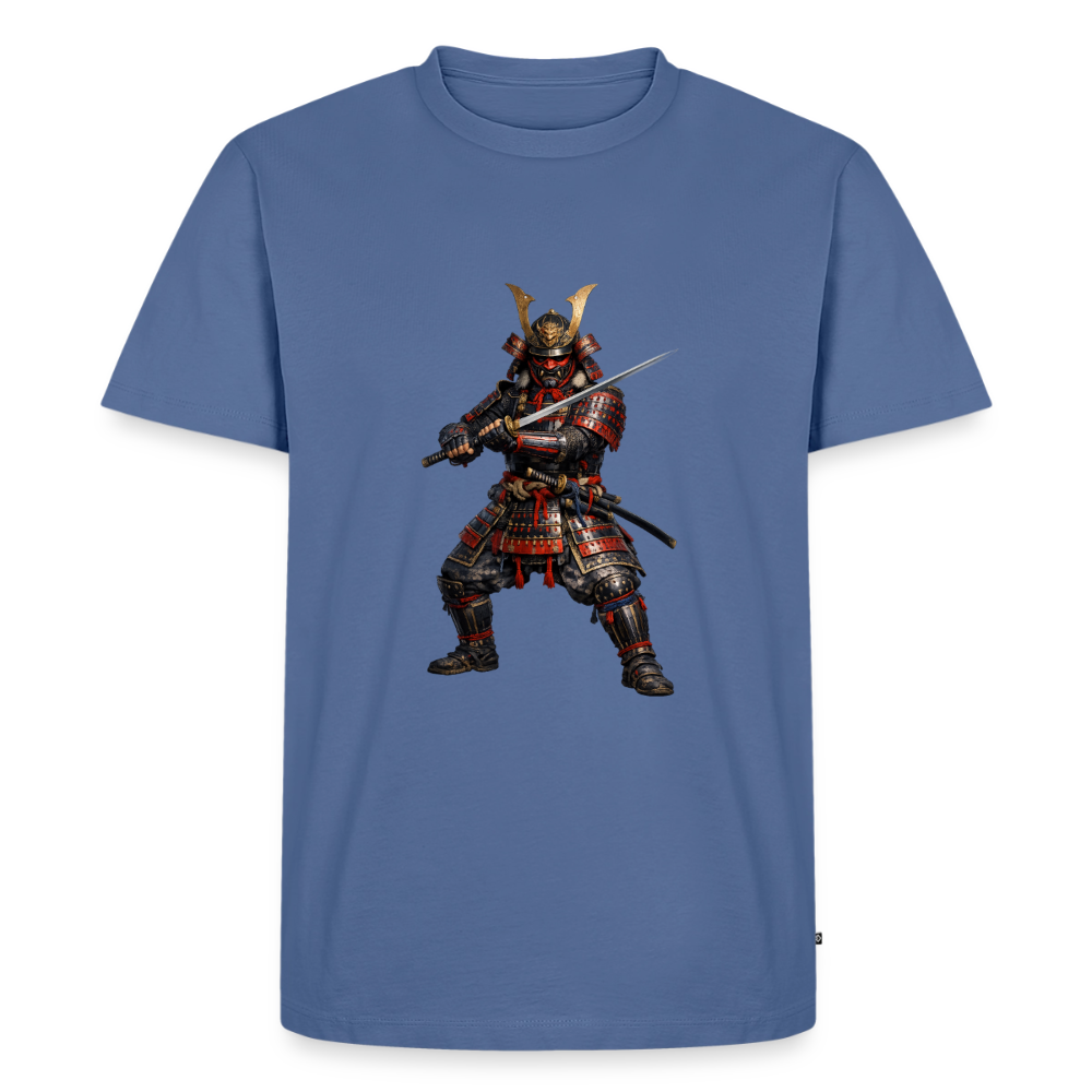 Premium T-Shirt "Samurai" - Taubenblau
