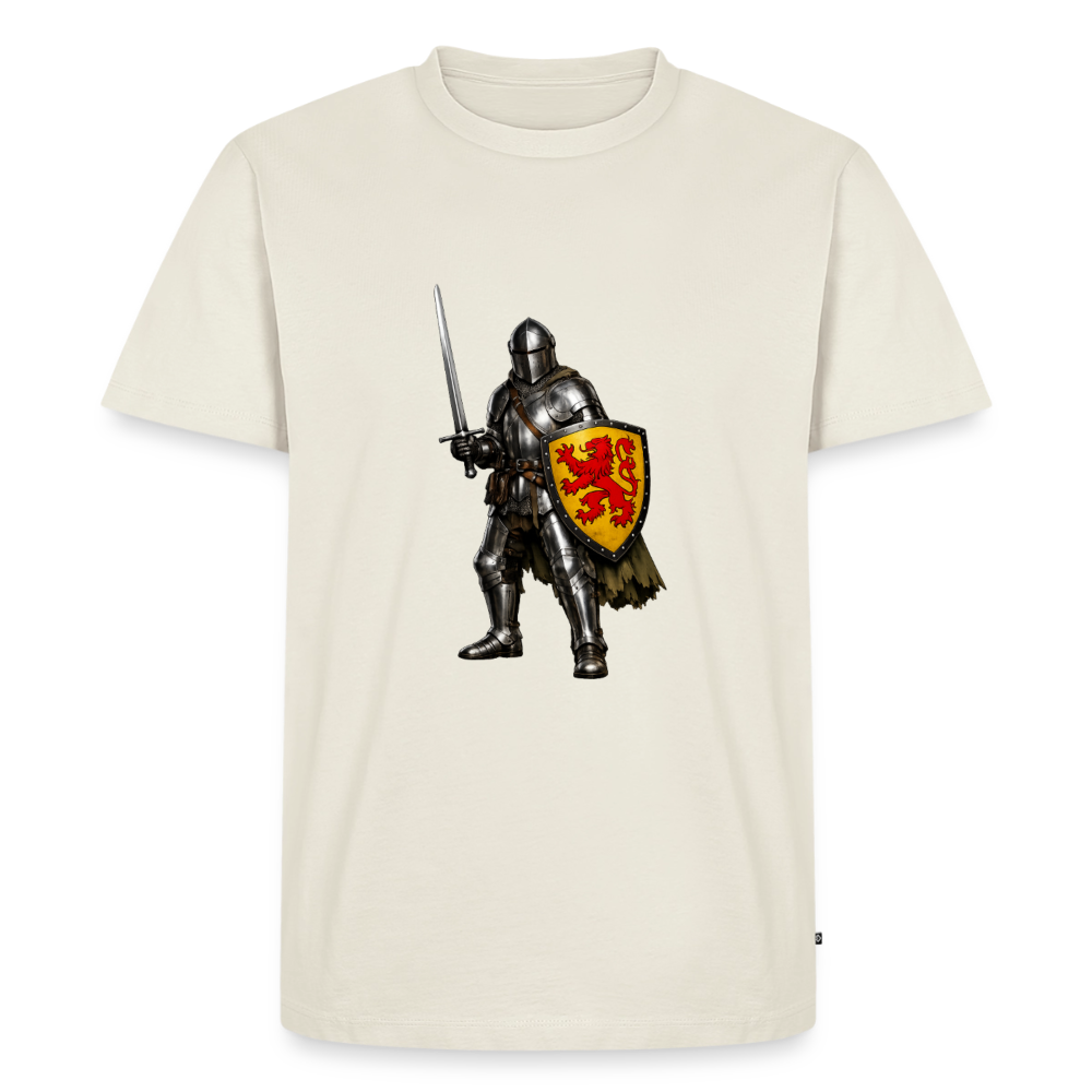Premium T-Shirt "Ritter roter Löwe" - Naturweiß