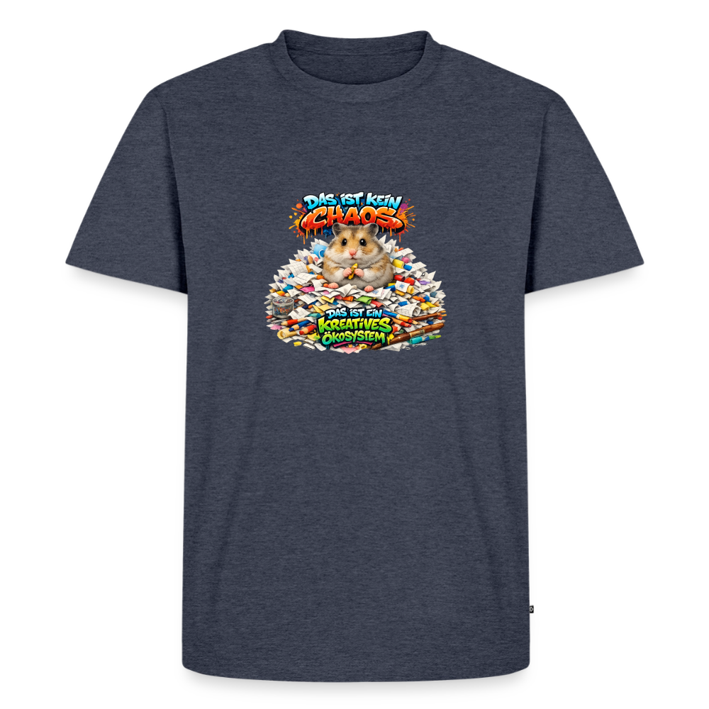 Premium T-Shirt "Kein Chaos" - Jeansblau 
